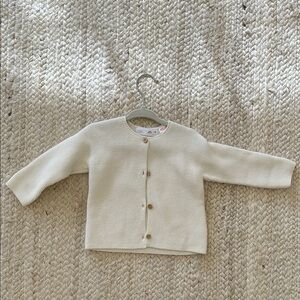 Zara kids cream knit cardigan, 6-9M